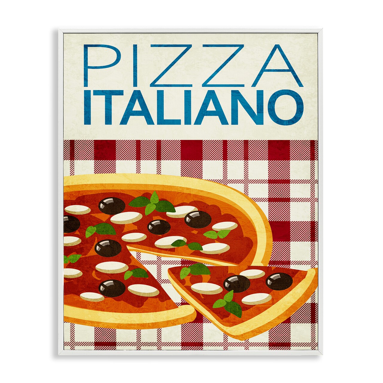 Stupell Industries Classic Pizza Italiano Framed Giclee Design by Kim Allen